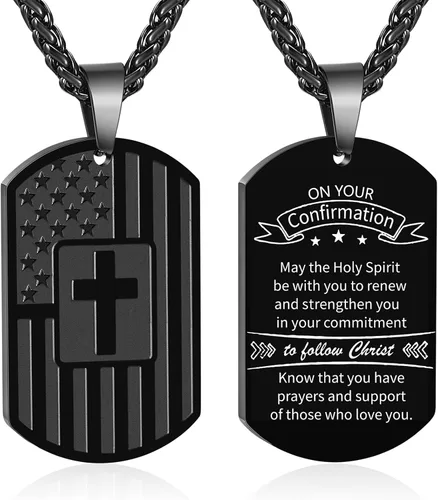 Miniatura 24 de Zocomi Rellenos de Media Navideña Regalo de Navidad - Para Mi Hijo Papá Hermano Marido Nieto Abuelo Novio Hombre Etiqueta de Perro Cruz Collar
