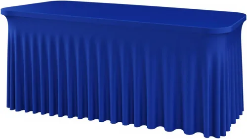 Miniatura 14 de Mantel rectangular de elastano negro, funda elástica ajustada para mesas rectangulares de 1,8 m, falda de mesa elástica sin arrugas para decoración