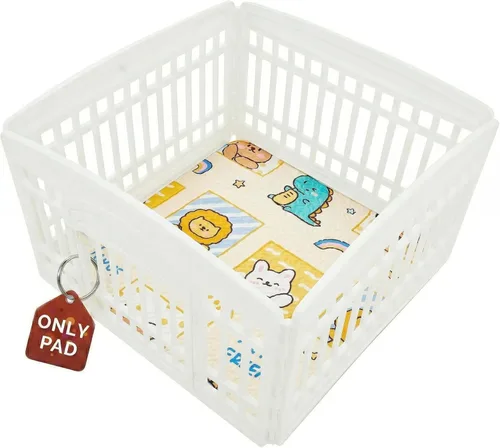 PJYuCien Alfombrilla lavable para corralito de juegos de perros, 36”x 36”, almohadillas reutilizables a prueba de fugas para cachorros, alfombrilla