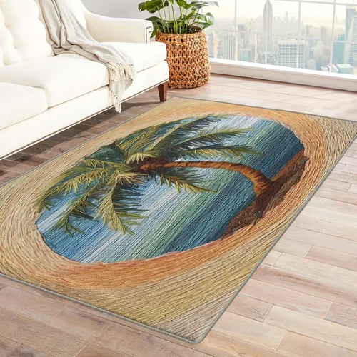 Miniatura 10 de Alfombra africana de 5 x 7 pies, alfombra de área étnica, alfombras de máscara afro para sala de estar, dormitorio, alfombra tribal, decoración