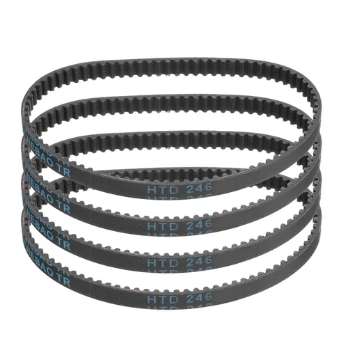 Miniatura 50 de uxcell 4pcs HTD-3M correa dentada de goma 60 dientes, 7.087 in de longitud de paso x 0.236 in de ancho x 0.094 in de altura, correa de distribución