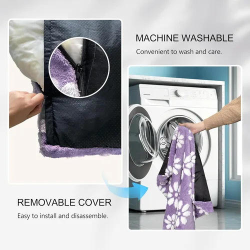 Miniatura 6 de Camas para perros grandes, bonita cama gruesa para perrera, cama mullida para mascotas con funda extraíble lavable y parte inferior antideslizante