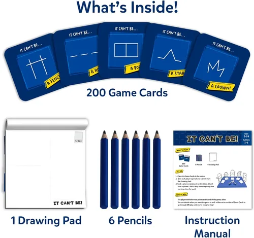 Miniatura 5 de Skillmatics Juego de cartas y mesa: no puede ser, diversión de ritmo rápido, divertido juego de dibujo, perfecto para familias, fiestas y noches