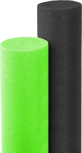 Tubo de espuma de fideos flotantes para piscina, fideos gruesos para flotar en la piscina, varios colores, 52 pulgadas de largo Negro/Verde