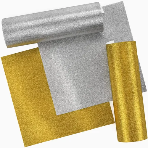 Miniatura 2 de Arteza Papel con purpurina, 24 hojas, 12 x 12 pulgadas, papel de álbum de recortes dorado y plateado, suministros de arte y manualidades