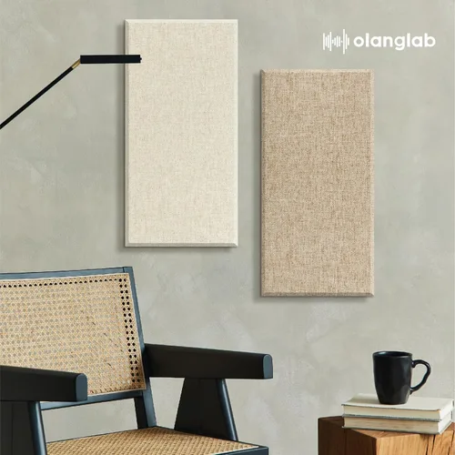 Miniatura 6 de Olanglab Paneles de pared acústicos de fibra de vidrio, paquete de 4, paneles de sonido de 11.8 x 23.6 pulgadas, paneles de prueba de sonido Caqui