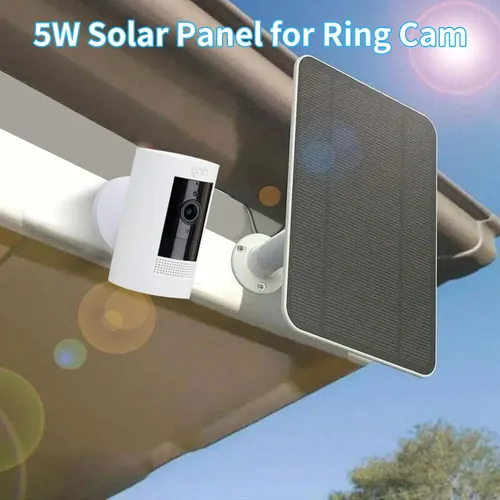 Miniatura 3 de Ring - Cargador de panel solar para cámara, compatible con batería Stick Up Cam, batería Spotlight Plus/Pro Cam, impermeable, carga rápida de 5 W 6
