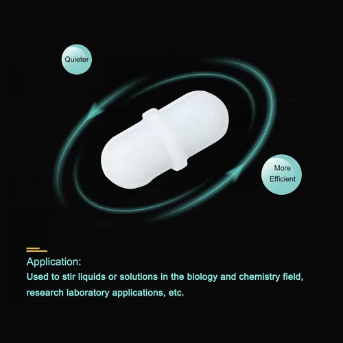 Miniatura 4 de MECCANIXITY Agitador magnético mezclador barra de agitación 0.394 in/0.39 "cilindro forma PTFE recubrimiento imán blanco para laboratorio 10 unids