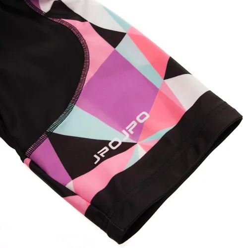Miniatura 65 de Camiseta de ciclismo para mujer, manga corta y pantalones cortos de ciclismo acolchados para verano