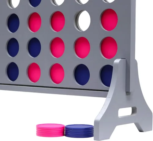 Miniatura 2 de Tailgating Pros Cuatro Gigante Gris Premium en una Fila con Estuche de Transporte - Juego de Patio al Aire Libre Jumbo de Gran Tamaño - Conecta