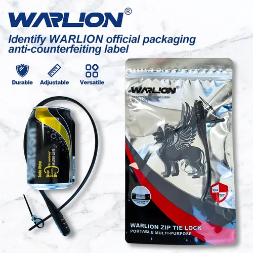 Miniatura 8 de WARLION Cerradura de Brida - Cerradura de Cable Ajustable de 3 Dígitos, para Cerradura de Portabicicletas, Casco de Motocicleta, Patineta, Esquís