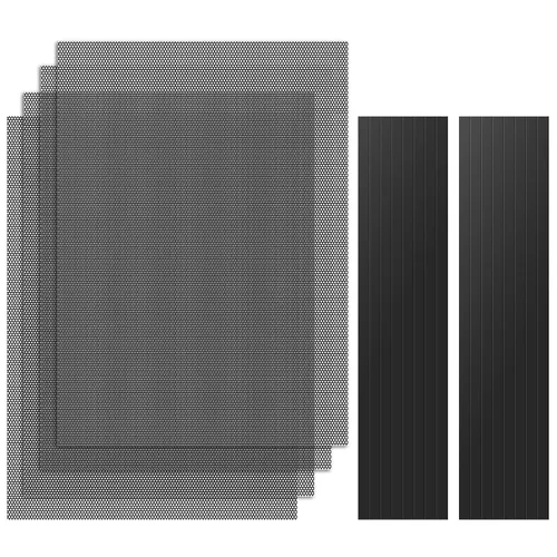 Miniatura 9 de MoKo Filtro de polvo de 4.724 x 9.449 in para ventilador de computadora, paquete de 2, marco magnético, ventilador de PC, malla contra polvo, filtro