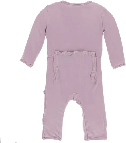 Miniatura 2 de KicKee Pants Overol sólido con broches para niñas pequeñas, guisantes dulces, 12-18 meses, Sweet Pea