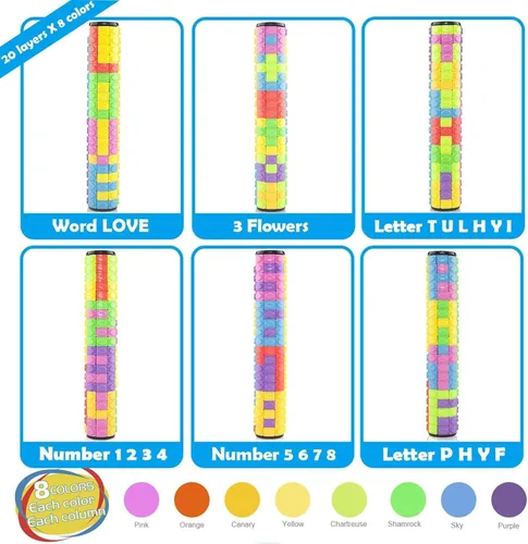 Miniatura 3 de R.Y.TOYS Juguete para ansiedad, rompecabezas de cubo mágico, rompecabezas de cerebro para adultos, juego de mano inquieto de lógica giratoria