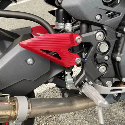 Miniatura 6 de Accesorios de la motocicleta Rider Pies delantero Reposapiés Juego de placas de talón Protector (para vehículo Kawasaki) NINJA400 Z400 NINJA 400 500