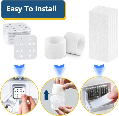 Miniatura 4 de Paquete de 10 Filtros de Repuesto para Humidificador, Paquete de 10 Almohadillas de Absorción y Paquete de 10 Almohadillas de Aroma, Compatible
