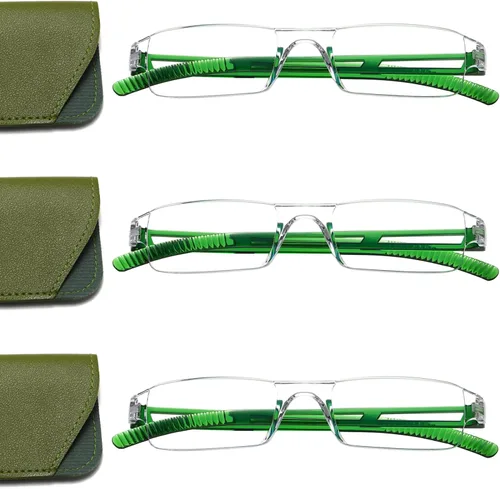 Miniatura 8 de Viseng Gafas de lectura y gafas de sol 3 en 1 con luz azul, lectores ultraligeros sin montura para hombres y mujeres, visión HD para interiores