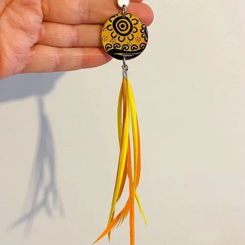 Miniatura 6 de Tocado largo con plumas para manualidades (100 unidades), color negro
