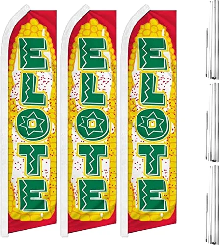 Miniatura 12 de Elote Asado King Size Swooper - Letrero de bandera