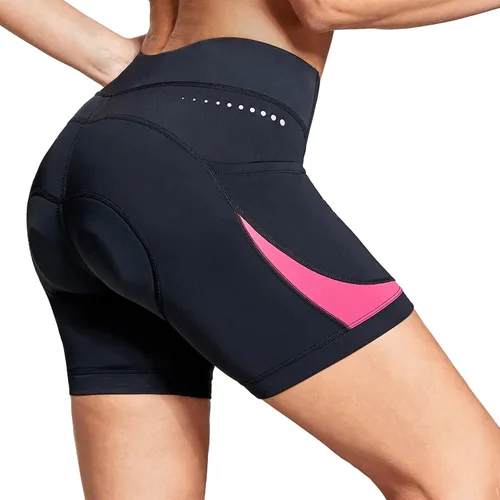 Miniatura 3 de BALEAF Pantalones cortos de ciclismo acolchados 4D para mujer, ropa interior de ciclismo con bolsillos UPF50+