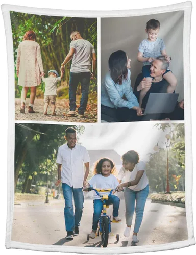 Miniatura 9 de Mantas personalizadas con collage de fotos, mantas personalizadas con texto y imagen, mantas de franela suave, mantas de cama regalo para bebé