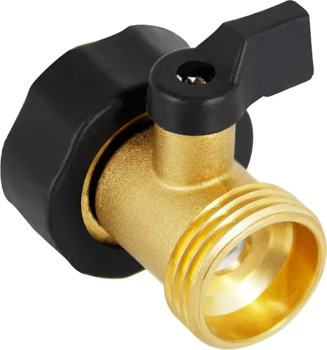 Miniatura 3 de Lifynste Conector de manguera de jardín de válvula de cierre de latón resistente, 2