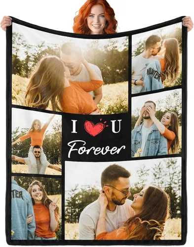 Miniatura 26 de WNNNS Manta Personalizada Mantas Personalizadas con 9 Fotos Mantas de Fotos Personalizadas Usando Mis Propias Fotos, Haz una Manta con Fotos.