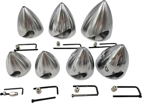 Miniatura 5 de Hélice de metal giratorio de diámetro 2.756 in-5.000 in CNC Plane Spinner para motor de gasolina DLE DLE20 DLE30 DLE55 DLE111 DLE222 RC Airplane