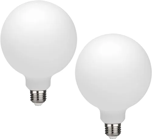 Miniatura 8 de paquete de 2 focos LED Globe G30/G95, foco LED Globe de luz blanca cálida 2700K regulable, equivalente a 5 W, foco LED Globe de 40 W, CRI 90+