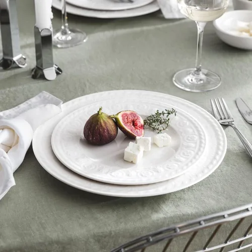 Miniatura 3 de Villeroy & Boch Cellini - Plato llano, 10.5 pulgadas, porcelana premium, color blanco