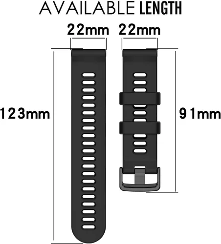 Miniatura 3 de Correa para Garmin Forerunner 955, banda de repuesto de silicona suave para Garmin Forerunner 955 Solar
