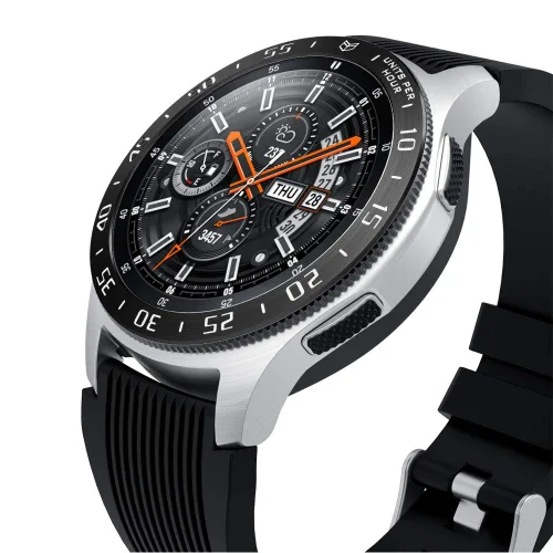 Miniatura 2 de AISPORTS Bisel Styling Compatible con Samsung Galaxy Watch 1.811 in Bisel Anillo Cubierta Adhesiva Anti Scratch Protección Acero Inoxidable Bisel