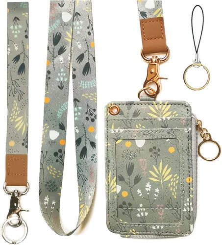 Miniatura 13 de bolimoss Soporte para credencial de sol y luna y cartera con cordón, cordones removibles para maestras, cartera para mujeres con correa