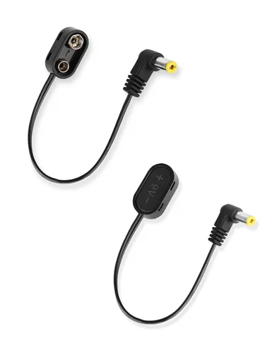 Miniatura 10 de Mr.Power Conector de batería de 9 V con clip, cable de alimentación con conector a presión de 2,1 mm x 5,5 mm para pedal de efectos de guitarra