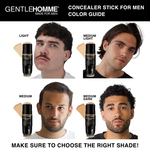 Miniatura 2 de Gentlehomme - Corrector en Barra - Corrector y Brocha 2 en 1 para Hombre - Para Manchas, Ojeras, Cicatrices, Acné y Tonos de Piel Desiguales