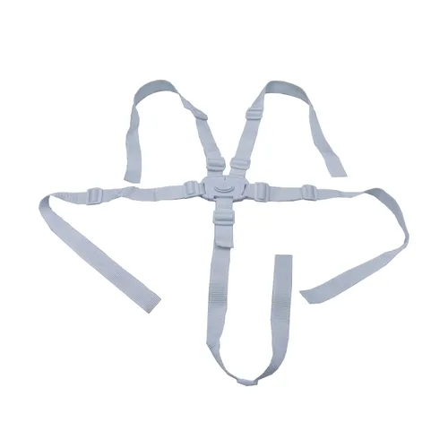 Miniatura 7 de Arnés blanco de 5 puntos para cinturón de seguridad para cochecito, correa ajustable para silla alta y cochecito, cinturón de arnés universal de 5