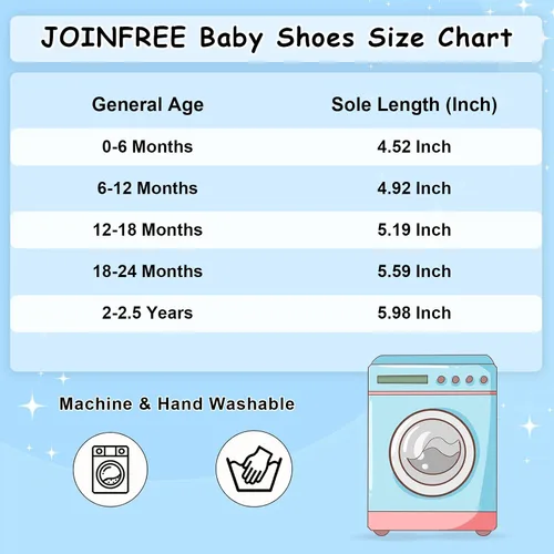 Miniatura 6 de JOINFREE Zapatillas transpirables para bebés y niñas, zapatos antideslizantes para primeros pasos, zapatos para cuna, zapatos descalzos para bebés