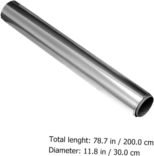 Miniatura 6 de KALLORY Horno para hornear hojas de papel de aluminio 4 rollos rollo de papel de estaño 11.8 in x 6.6 ft extra resistente suministro para el hogar