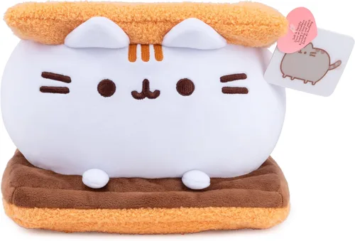 GUND Pusheen S’mores Squisheen de peluche, animal de juguete para mayores de 8 años, marrón/blanco, 12 pulgadas