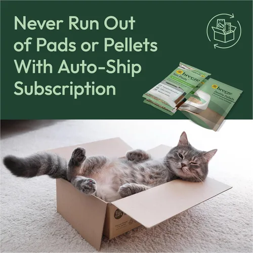 Miniatura 12 de Purina Tidy Cats - Sistema de caja de arena, kit de iniciación del sistema BREEZE, caja de arena, pellets y almohadillas Verde
