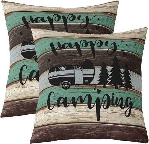 Miniatura 11 de Funda de almohada reversible con estampado para cama o sofá, decoración de coche de campamento, funda de cojín decorativa de granja occidental de 16