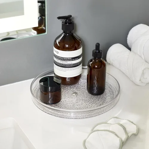 Miniatura 6 de iDesign The Rain Collection Lazy Susan Organizador Giratorio, 9" x 9" x 1.5", Transparente