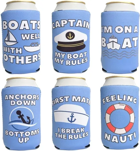 Miniatura 12 de Coozies Temáticas de los Años 70 - Regalo Genial para Cualquier Disco - Material de Neopreno Premium - Paquete de 6