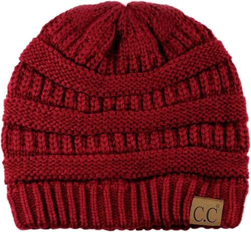 Miniatura 202 de C.C Trendy Warm Chunky Soft Stretch Cable Knit Beanie