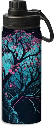 Miniatura 13 de Botellas de agua aisladas de 18 onzas, con estampado de mal de ojo, botella de agua deportiva aislada de doble pared a prueba de fugas, taza térmica