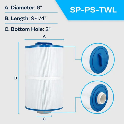 Miniatura 2 de SpiroPure Cartucho de repuesto para Pleatco PMA40L-F2M Master Spa Twilight X268543 X268365 Unicel 6CH-402 Filbur FC-0317 Cartucho de repuesto