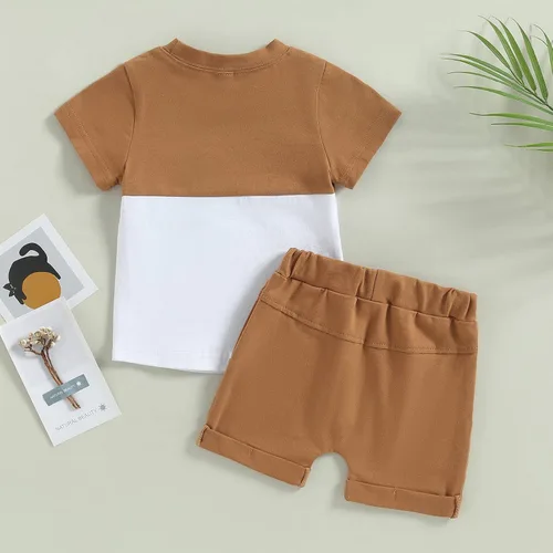 Miniatura 17 de Conjunto de camiseta de manga corta para bebé niño y niña, camiseta de manga corta, pantalones cortos casuales, ropa para recién nacidos, 6, 12, 18