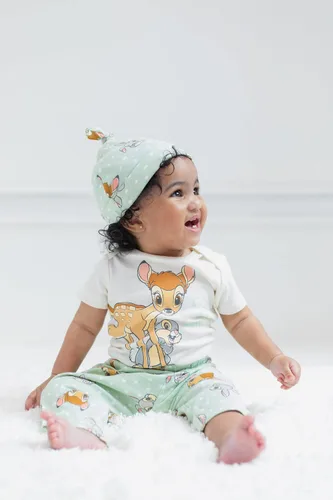 Miniatura 3 de Disney Marie Bambi Thumper - Conjunto de 3 piezas para bebés y niñas overol de moda con diadema