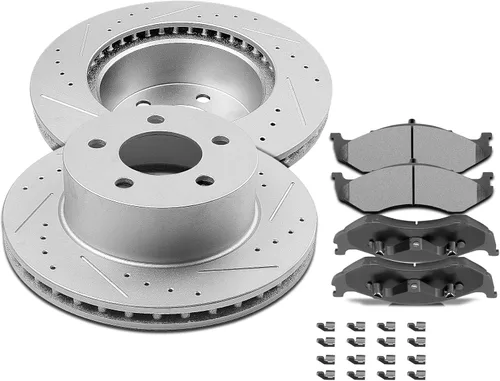 Miniatura 10 de SCITOO Kit de freno delantero Rotores de freno delantero y pastillas de freno de cerámica para 08-16 para Chrysler Town & Country, 08-16 para Dodge
