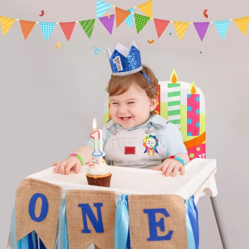 Miniatura 5 de Ctosree Kit de 140 piezas de cumpleaños para el aula: funda para silla, pulseras de goma, calcomanías de insignia para escuela, estudiantes